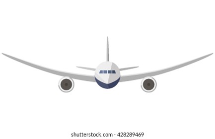 airplane icon in a flat style isolated on white background.Vector illustration