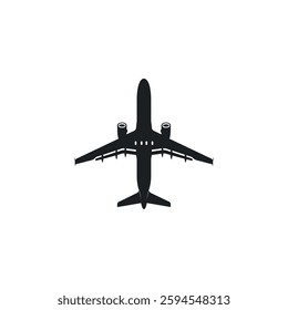 Airplane icon in flat style. Plane vector illustration on white isolated background