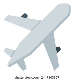 icono de avión estilo plano, adecuado para Web y App móvil.