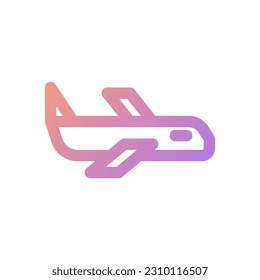 vector de estilo plano de icono de avión