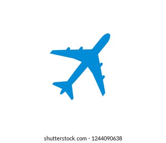 airplane icon flat symbol vector