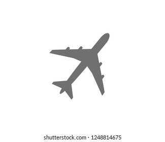 airplane icon flat symbol vector. symbol for web site Computer and mobile vector.