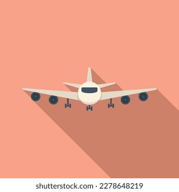 Airplane icon flat vector. Airport transfer. Travel plane