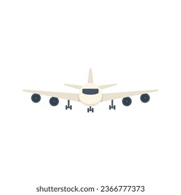 Airplane icon flat vector. Airport transfer. Travel plane isolated