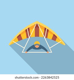 Airplane icon flat vector. Para air. Delta pilot