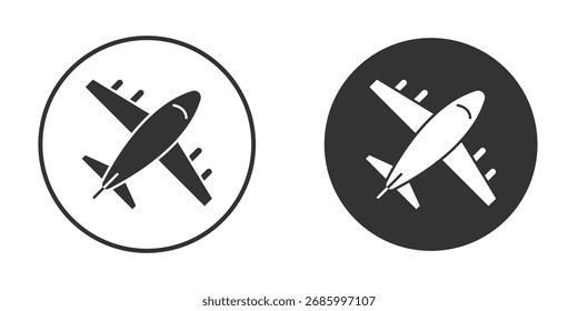 Airplane icon, flat vector simple element illustration from editable concept
