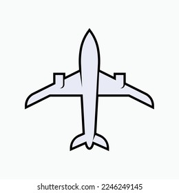 Icono del avión. Flight, Símbolo de elemento de transporte.