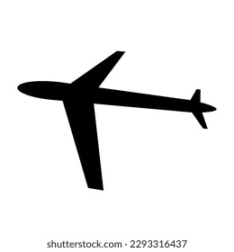 Airplane icon in flight. Travel. Vector.