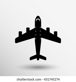 Airplane icon fly travel symbol illustration design aircraft on white background