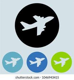 Airplane icon glyph for ui