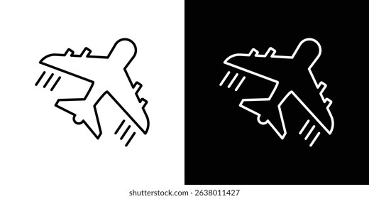 Airplane icon Graphic vector set for ui design