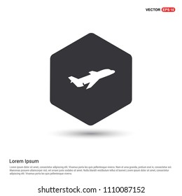 Airplane icon Hexa White Background icon template - Free vector icon