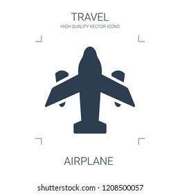 airplane icon. high quality filled airplane icon on white background. from travel collection flat trendy vector airplane symbol. use for web and mobile