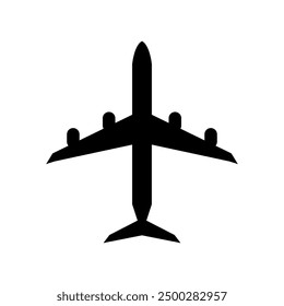Airplane icon illustrated on background