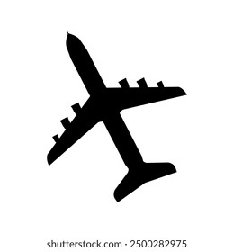 Airplane icon illustrated on background