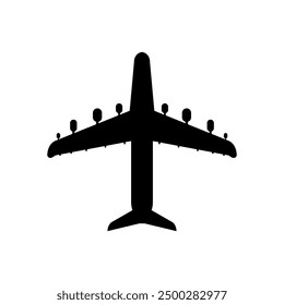Airplane icon illustrated on background