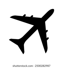 Airplane icon illustrated on background