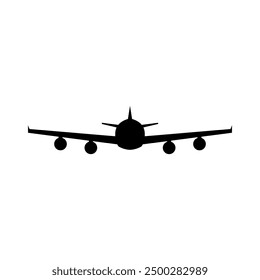 Airplane icon illustrated on background