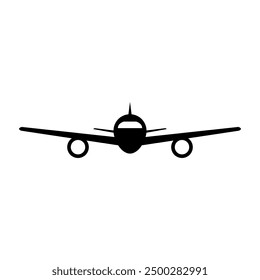 Airplane icon illustrated on background