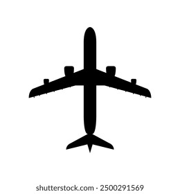 Airplane icon illustrated on background