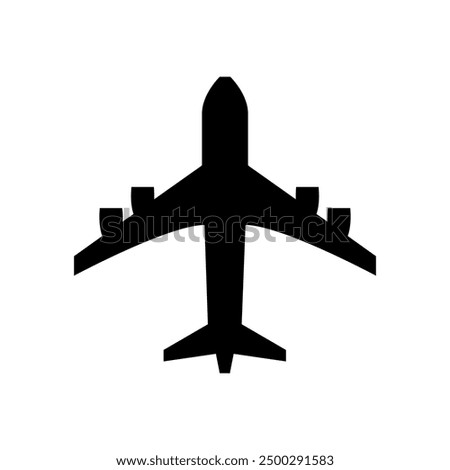 Airplane icon illustrated on background