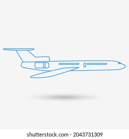 Airplane icon isolated object. Vector illustration.