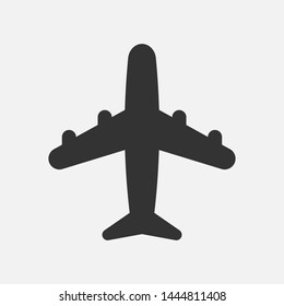 Airplane icon isolated on white background. Vector illustration. Eps 10.