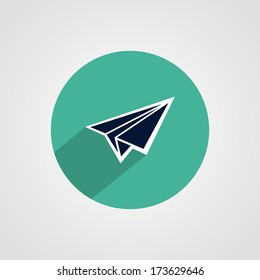 Airplane Icon Isolated on White Background