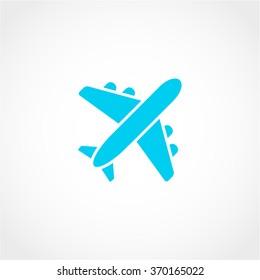 Airplane Icon Isolated on White Background