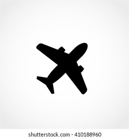 airplane Icon Isolated on White Background