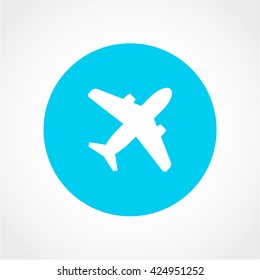 airplane Icon Isolated on White Background