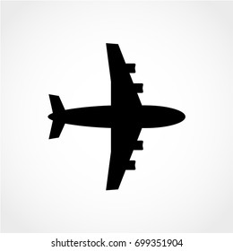 airplane Icon Isolated on White Background