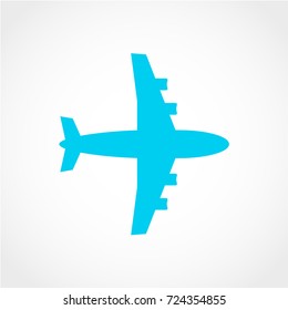 airplane Icon Isolated on White Background