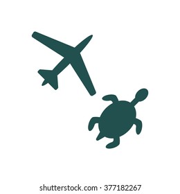 airplane Icon isolated vector flat design