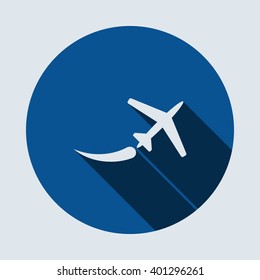 airplane Icon  isolated vector flat design