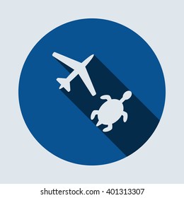 airplane Icon isolated vector flat design