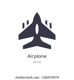 airplane icon. isolated airplane icon vector illustration from army collection. editable sing symbol can be use for web site and mobile app
