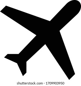 ilustración vectorial aislada del icono del avión