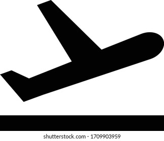 airplane icon isolated vector illustration