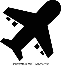 airplane icon isolated vector illustration