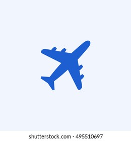 airplane icon, isolated, white background