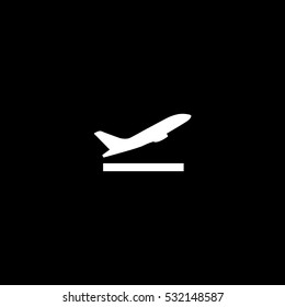 airplane up icon, isolated, white background