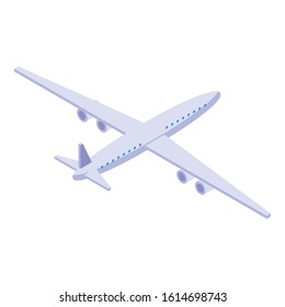 Airplane icon. Isometric of airplane vector icon for web design isolated on white background