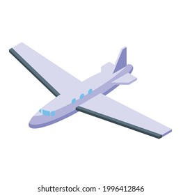 Icono del avión. Isométrico del icono del vector del avión para el diseño web aislado en fondo blanco