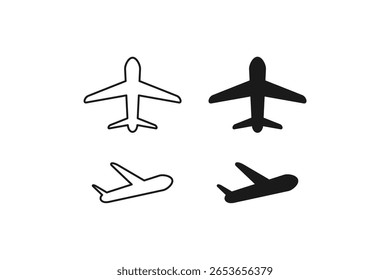 Flugzeugsymbolzeile und Flachset
