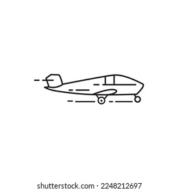 airplane icon line vector illustration design