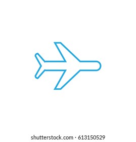 Airplane icon. Linear style. Isolated vector.