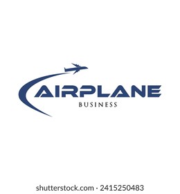 Airplane Icon Logo Design Template