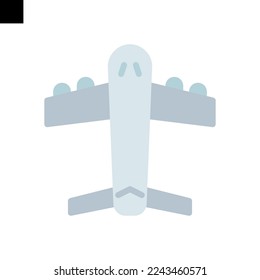 airplane icon logo flat style vector