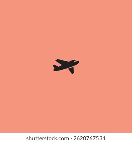 Airplane icon logo flat vector design